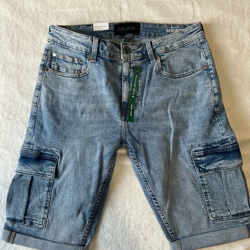 Stone Island Light Blue Cargo Shorts